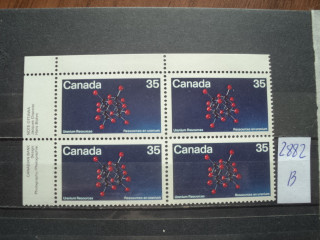 Фото марки Канада 1980г квартблок **