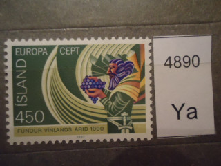 Фото марки Исландия 1982г (6 евро) **