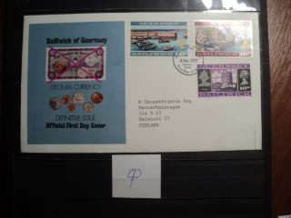 Фото марки Брит. Герсей 1971г конверт FDC