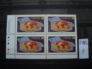 Фото марки Канада 1989г квартблок **