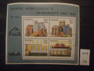Фото марки Норвегия блок 1986г **
