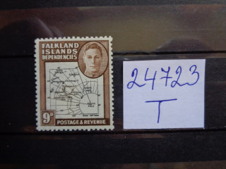 Фото марки Британские Фолкленды 1946г **
