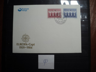 Фото марки Фарерские острова 1984г конверт FDC