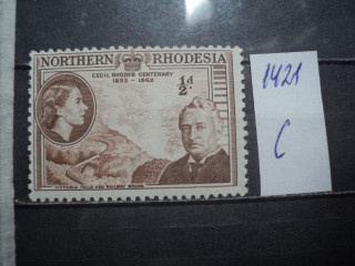 Фото марки Северная Родезия 1953г **