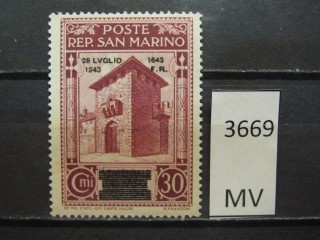 Фото марки Сан Марино 1943г *