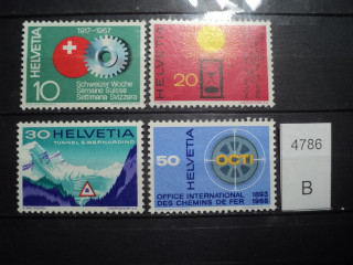 Фото марки Швейцария серия 1967г **