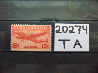 Фото марки Куба авиапочта 1953г **
