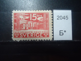 Фото марки Швеция 1935г *
