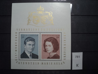 Фото марки Лихтенштейн блок 1967г **