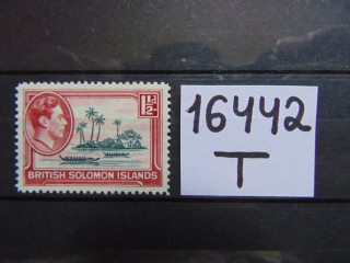 Фото марки Британские Соломоновы острова 1939г **