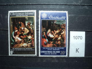 Фото марки Остров Рождества 1971г **