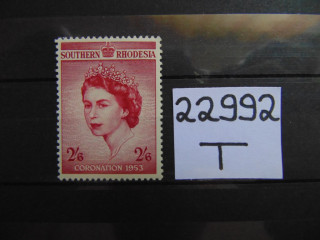 Фото марки Британская Южная Родезия 1953г **