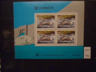 Фото марки Португалия блок 1986г 35 евро **