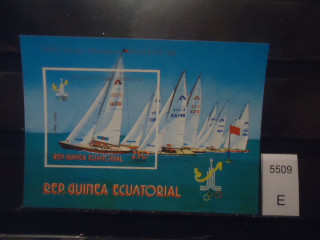 Фото марки Экваториальная Гвинея 1980г блок б/зубцовая **
