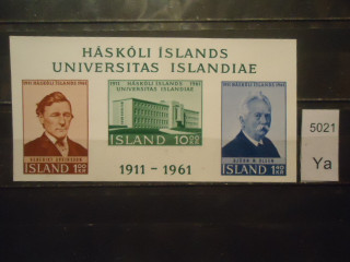 Фото марки Исландия 1961г Блок **