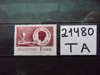 Фото марки Аргентина марка авиапочта 1956г **