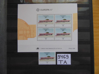 Фото марки Португальские Азорские Острова блок+марка 1987г **