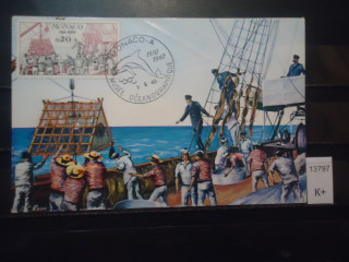 Фото марки Монако 1960г почтовая карточка