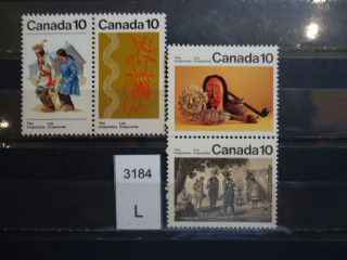 Фото марки Канада серия сцепка 1976г **