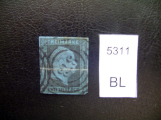 Фото марки Пруссия Mi 3 1850г перегиб