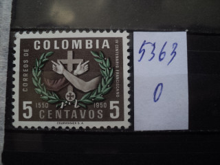 Фото марки Колумбия 1950г **