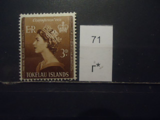 Фото марки Токелау острова 1953г **
