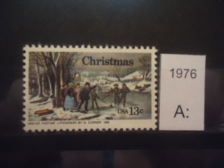 Фото марки США 1976г /оранжевая/ **
