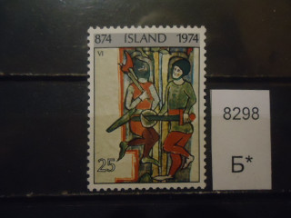 Фото марки Исландия 1974г **