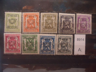 Фото марки Бельгия 1945-46гг надпечатка серия стандарт **