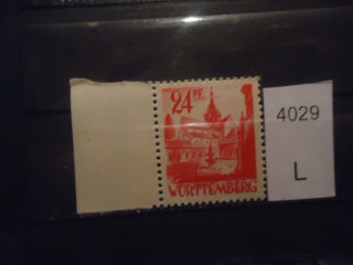 Фото марки Германская оккупация Французская зона. Вюртемберг 1947г **