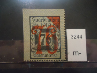 Фото марки Германия СААР 1919г доход-налог на зарплату *