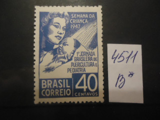 Фото марки Бразилия 1947г *