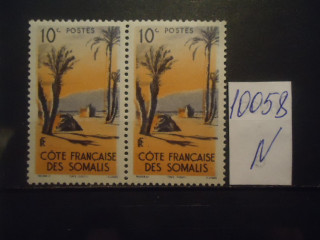Фото марки Франц. Сомали 1947г пара *