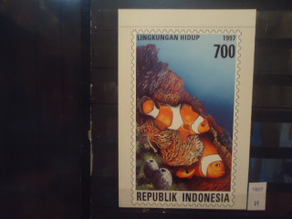 Фото марки Индонезия 1997г почтовая карточка **