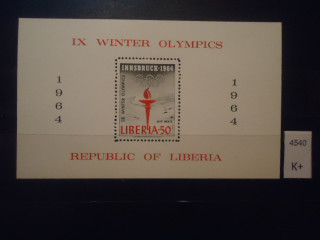 Фото марки Либерия 1964г блок **