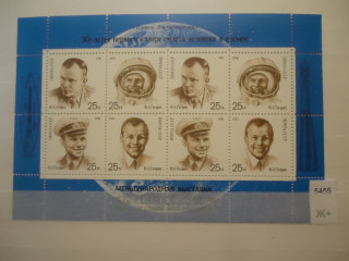 Фото марки СССР 1991г малый лист надпечатка **
