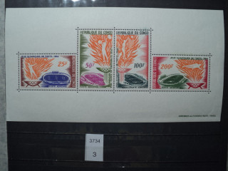 Фото марки Франц. Конго блок 1964г *