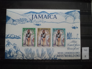 Фото марки Ямайка блок 1963г **