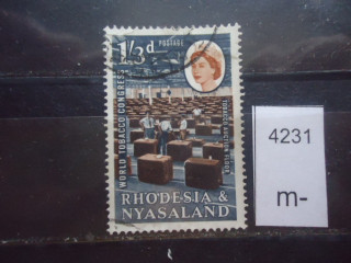 Фото марки Родезия/Ньяссаленд 1963г