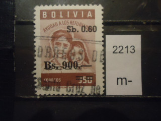 Фото марки Боливия 1962г надпечатка