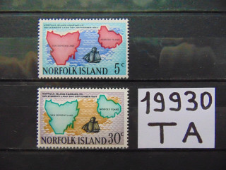 Фото марки Остров Норфолк серия 1969г **