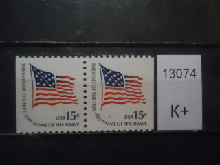Фото марки США 1992г сцепка *