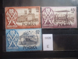 Фото марки Польша 1954г