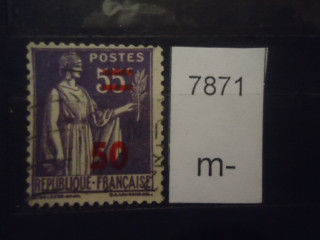 Фото марки Франция 1941г надпечатка