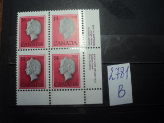 Фото марки Канада 1978г квартблок **