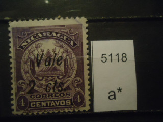 Фото марки Никарагуа 1911г надпечатка