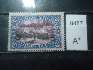 Фото марки Либерия 1921г надпечатка