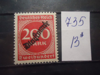 Фото марки Германия Рейх 1923г надпечатка **