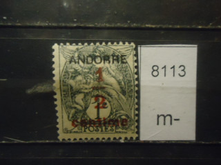 Фото марки Франц. Андорра 1931г надпечатка *