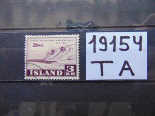 Фото марки Исландия авиапочта 1951г
